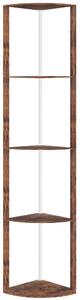 HOMCOM RGB Standing Lamp with Shelves, LED Floor Lamp with Multiple Lighting Modes, LED Floor Lamp with Remote Control, Rustic Brown Aosom UK