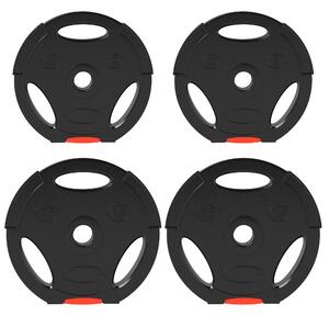 SPORTNOW Olympic Weight Plates Set, with Two 7.5kg and Two 5kg weights, Black