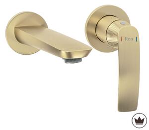 Concealed washbasin mixer REA Como Brush Gold + BOX