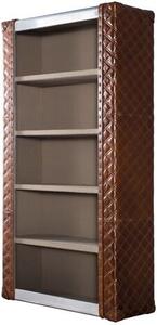 Vintage Handmade Bookcase Brown Real Leather