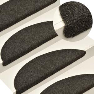 Self-adhesive Stair Mats 15pcs Anthracite 56x17x3cm Needle Punch