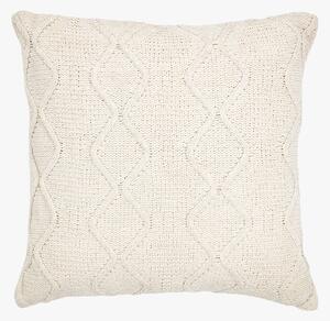 Dawdler Chenille Cable Cushion Cover in Cream