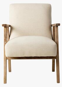 Dan Linen Armchair in Pearl Grey