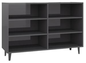 Sideboard High Gloss Grey 103.5x35x70 cm Engineered Wood