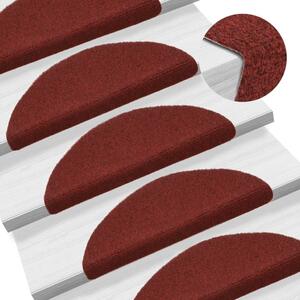 Self-adhesive Stair Mats 5 pcs Red 56x17x3 cm Needle Punch