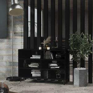 Sideboard High Gloss Black 103.5x35x70 cm Engineered Wood