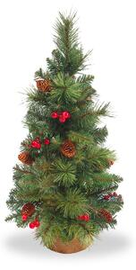Everyday Collection 3ft Christmas Tree with Burlap Berries & Cones