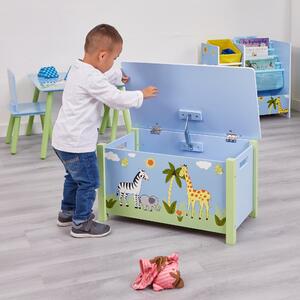 Liberty House Kids Safari Toy Box Blue