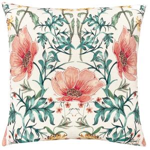 Heritage Peony Filled Cushion 43cm x 43cm Coral