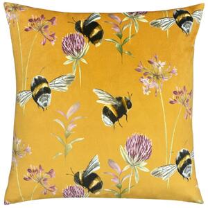 Evans Lichfield Country Bee Garden 43cm x 43cm Filled Cushion Honey