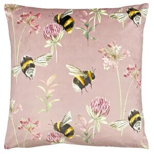 Country Bee Garden Filled Cushion 43cm x 43cm Heather