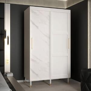 Tarboro Wooden Wardrobe 120cm With 2 Sliding Doors In White