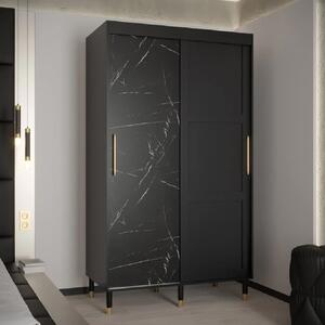 Tarboro Wooden Wardrobe 120cm With 2 Sliding Doors In Black