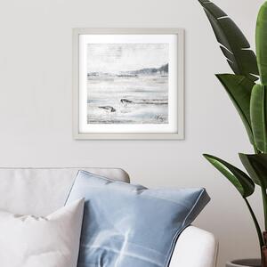 Oyster Catchers By Charlotte Oakley Framed Print Taupe