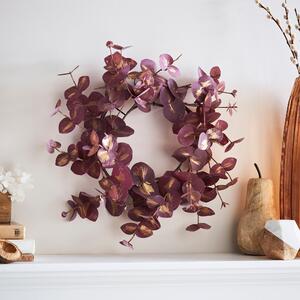 Artificial Purple Eucalyptus Wreath Purple