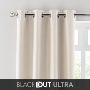 Montreal Ultra Blackout Eyelet Curtains Cream