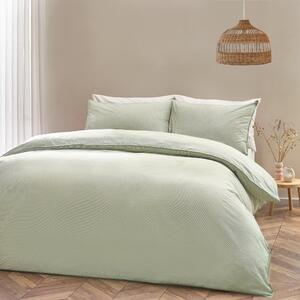 Yard Heaton Stripe Khaki Duvet Cover and Pillowcase Set Khaki (Green)