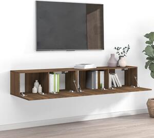 2 Piece TV Cabinet Set Brown Oak Engineered Wood