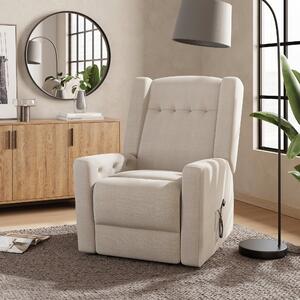 Kendrick Chenille Rise and Recline Chair Natural Chenille