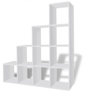 Staircase Bookcase/Display Shelf 142 cm White