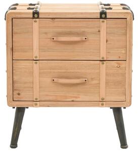 Bedside Cabinet Solid Fir Wood 50x35x57 cm
