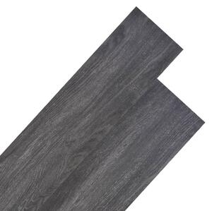 Non Self-adhesive PVC Flooring Planks 5.26 m² 2 mm Black and White