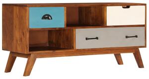 TV Cabinet with 3 Drawers 110x35x50 cm Solid Acacia Wood