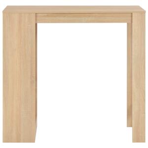 Bar Table with Shelf Oak 110x50x103 cm