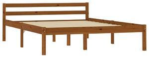 Bed Frame Honey Brown Solid Pine Wood 120x200 cm