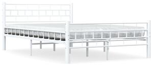 Bed Frame White Metal 140x200 cm