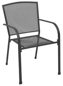 Outdoor Chairs 4 pcs Mesh Design Anthracite Steel