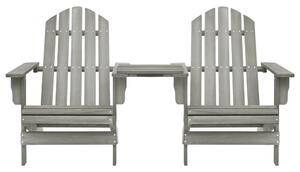 Garden Adirondack Chair Solid Fir Wood Grey