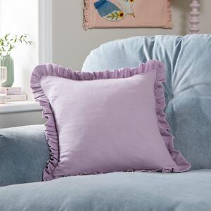 Frilled Gauze Square Cushion Lilac (Purple)