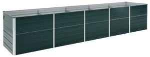 Garden Raised Bed Galvanised Steel 400x80x77 cm Green