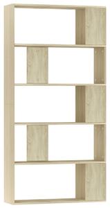 Book Cabinet/Room Divider Sonoma Oak 80x24x159 cm Engineered Wood