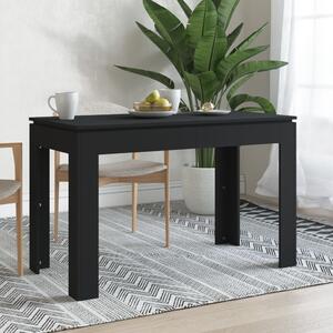 Dining Table Black 120x60x76 cm Engineered Wood
