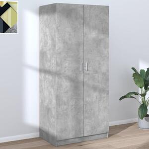 Wardrobe Concrete Grey 80x52x180 cm Engineered Wood