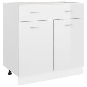 Drawer Bottom Cabinet High Gloss White 80x46x81.5 cm Engineered Wood