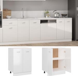 Bottom Cabinet High Gloss White 60x46x81.5 cm Engineered Wood