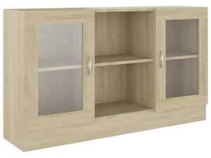 Vitrine Cabinet Sonoma Oak 120x30.5x70 cm Engineered Wood