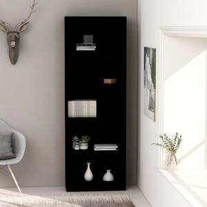 5-Tier Book Cabinet Black 60x24x175 cm Engineered Wood