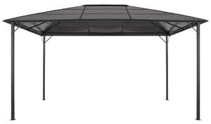 Gazebo with Roof Aluminium 4x3x2.6 m Black