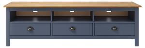 TV Cabinet Hill Grey 158x40x47 cm Solid Pine Wood