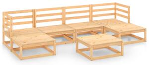 7 Piece Garden Lounge Set Solid Wood Pine