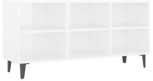 TV Cabinet with Metal Legs High Gloss White 103.5x30x50 cm