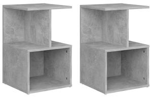 Bedside Cabinets 2 pcs Concrete Grey 35x35x55 cm Engineered Wood