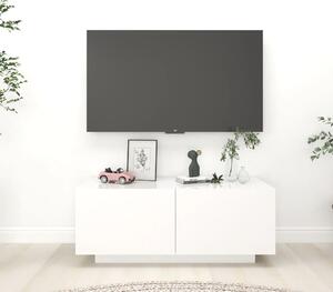 TV Cabinet High Gloss White 100x35x40 cm Engineered Wood