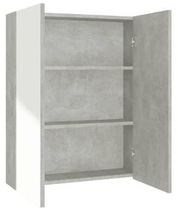 Bathroom Mirror Cabinet 60x15x75 cm MDF Concrete Grey