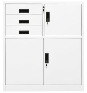 Office Cabinet White 90x40x102 cm Steel