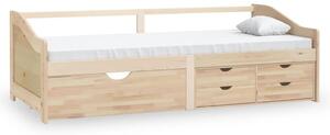 3-Seater Day Bed with Drawers Solid Pinewood 90x200 cm